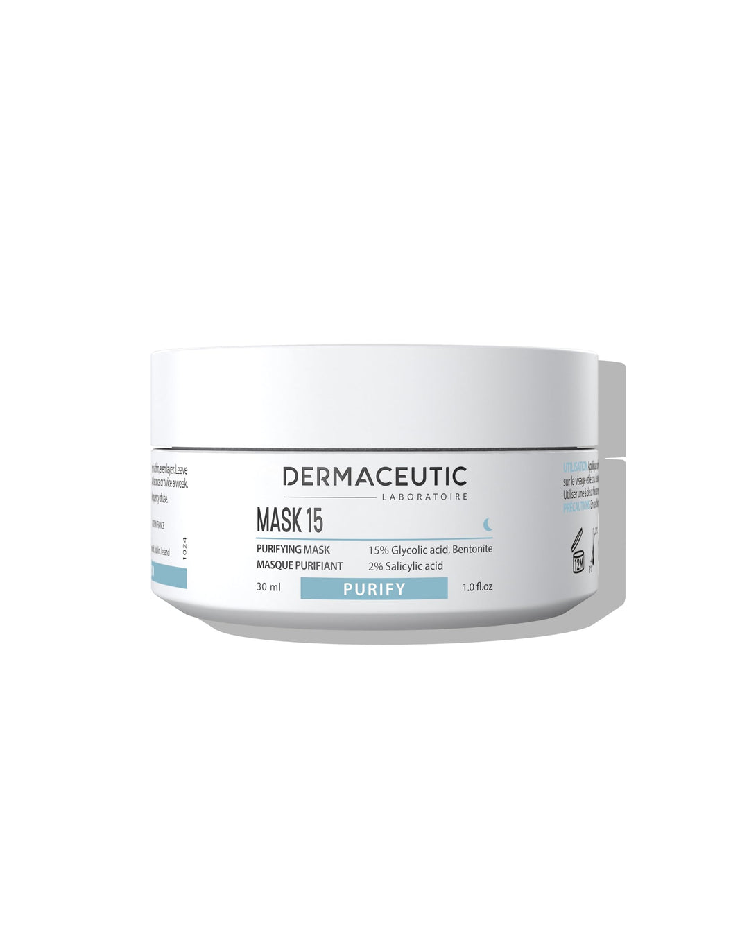 Dermaceutic Mask 15 - Talgregulierende Gesichtsmaske - Glykolsäure, Salicylsäure und Bentonit-Tonerd