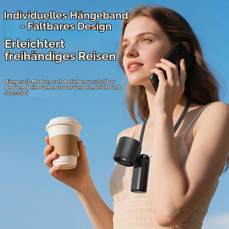 Jsdoin Handventilator Akku Aufladbar,Tragbarer Turbo Hand Mini Ventilatoren,Kleiner Taschenventilato
