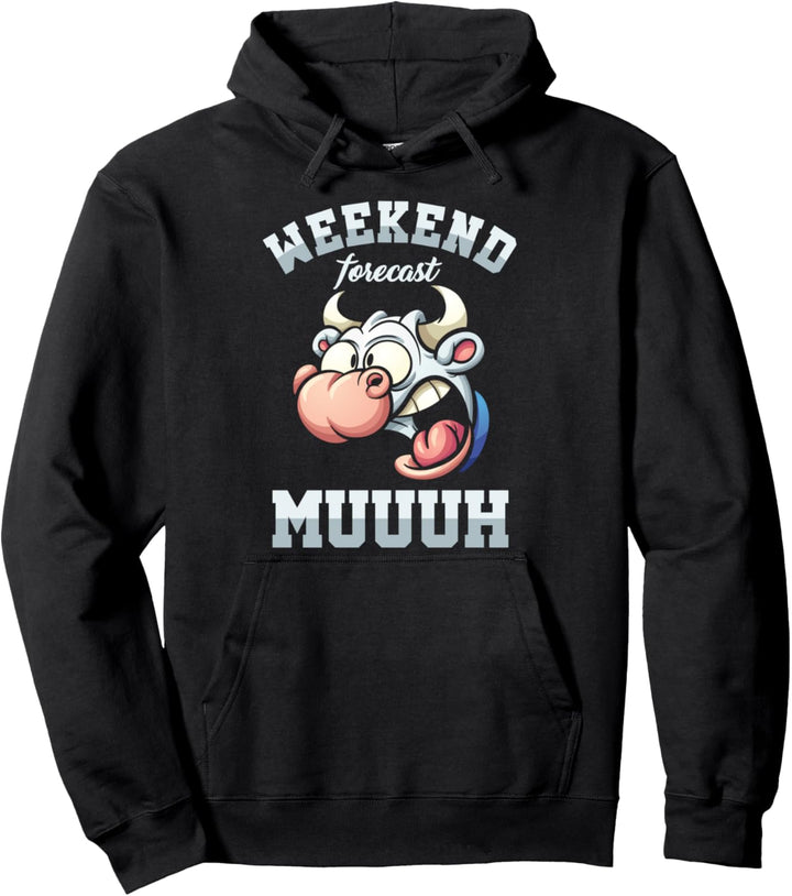 Kuh Kühe Wochenende Vorhersagen Muh Vorhersage Geschenk Pullover Hoodie
