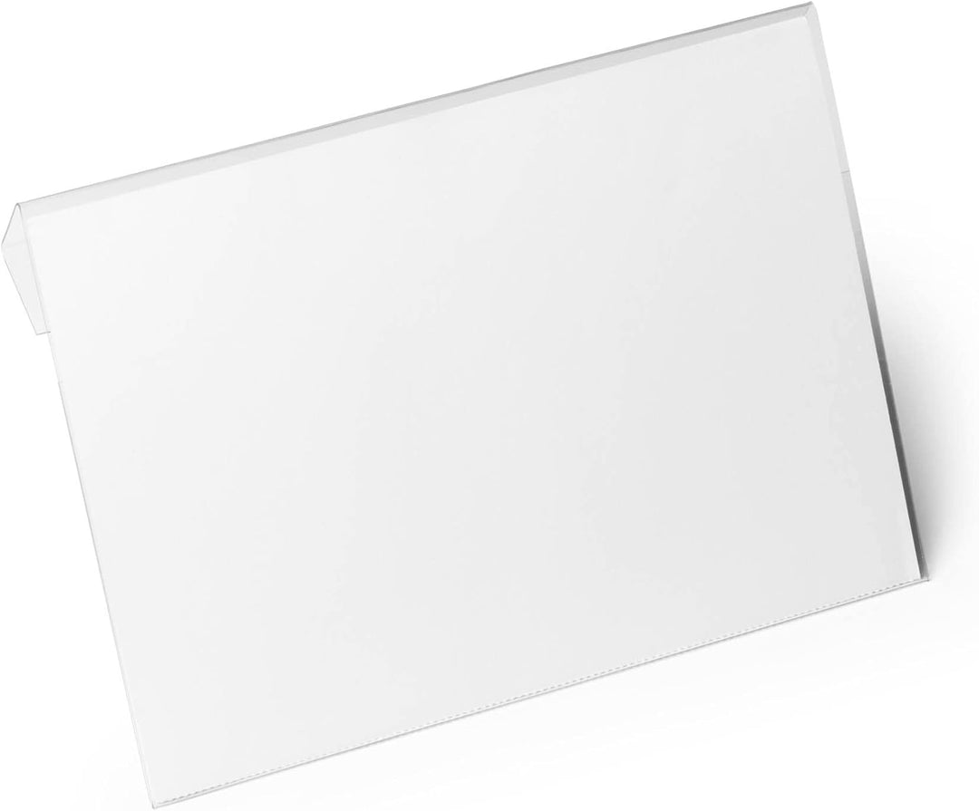 Durable Kennzeichnungstasche HARD COVER mit Falz A5 quer, Packung à 10 Stück, transparent, 116219 A5