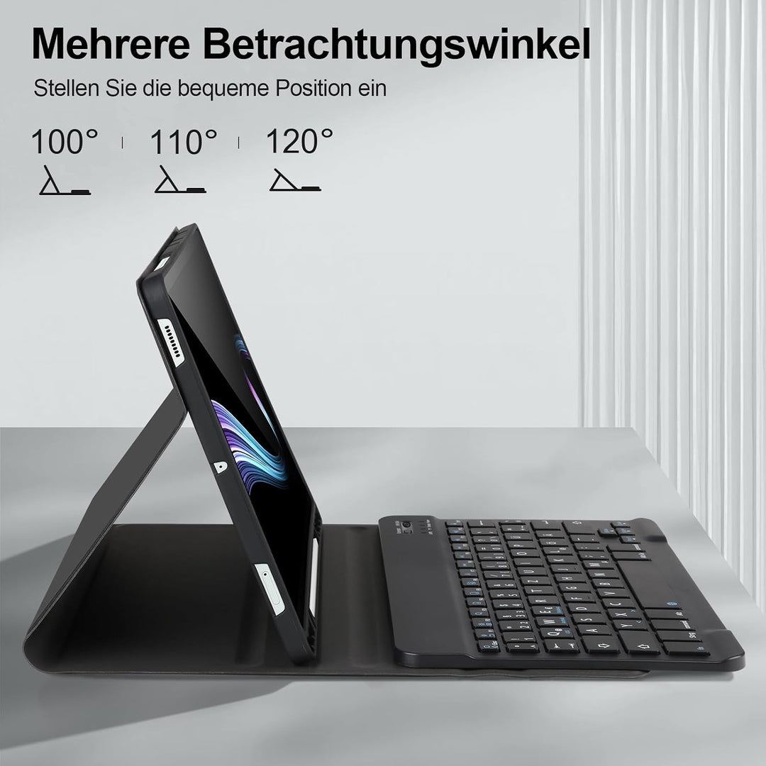 Tastaturhülle für Samsung Galaxy Tab S10 Lite/S10 FE/S9 FE/ S9,11 Zoll, 2025/2023, abnehmbare drahtl