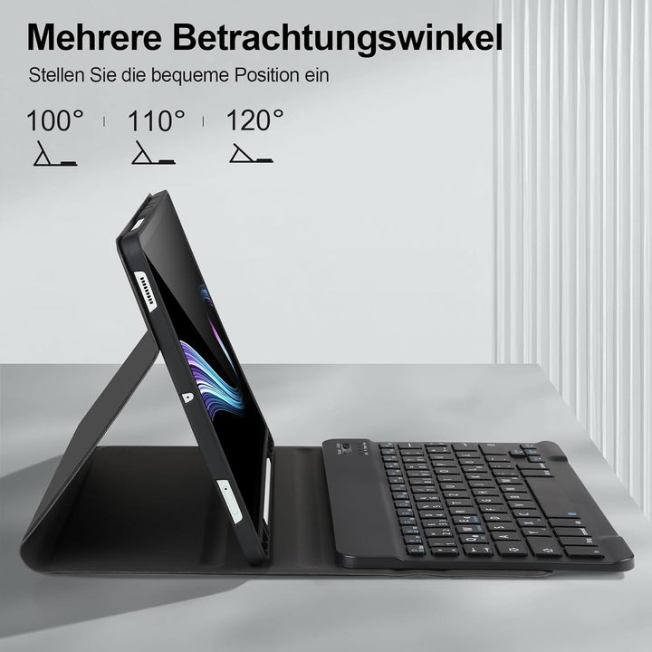 Tastaturhülle für Samsung Galaxy Tab S10 Lite/S10 FE/S9 FE/ S9,11 Zoll, 2025/2023, abnehmbare drahtl