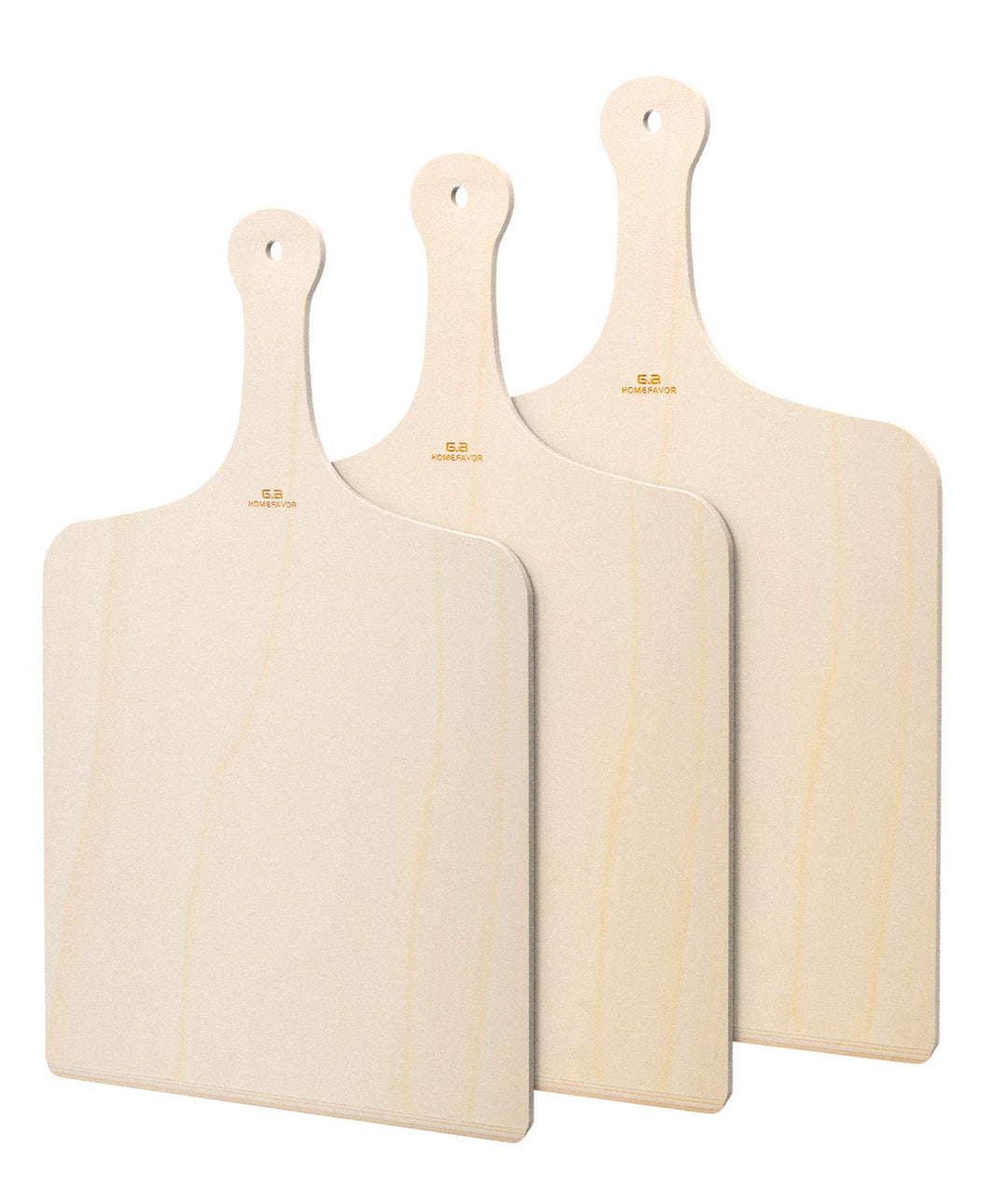 G.a HOMEFAVOR Pizzaschieber Holz, 42 x 30cm Pizzaschaufel Flammkuchenbrett Pizzabrett für Hausgemach