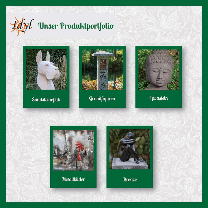 IDYL Bronze-Skulptur Moderne Frau | 40x18x15 cm | Bronze-Figur handgefertigt | Gartenskulptur - Wohn