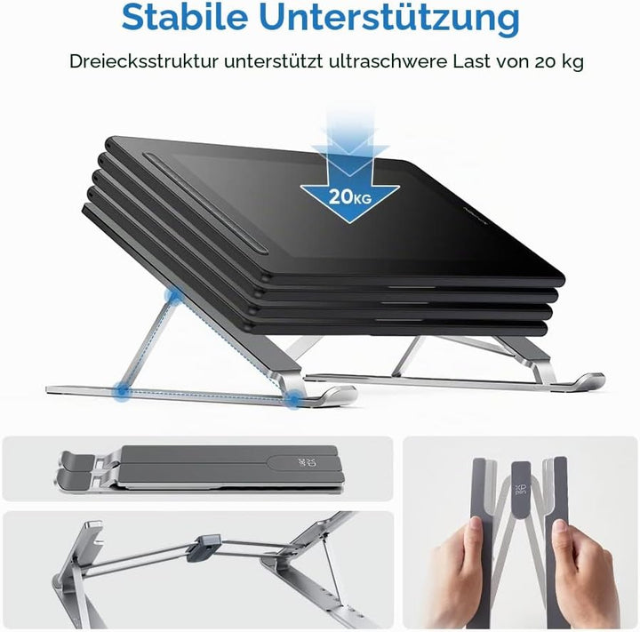 XPPen Ständer für den Schreibtisch, Portable Stütze, Halterung mit 6 verstellbaren Winkeln, ergonomi