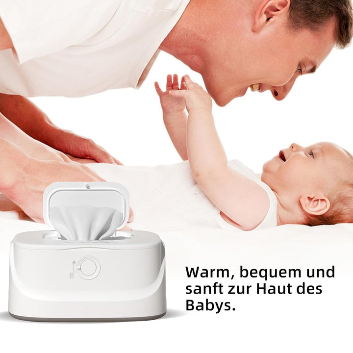 Baby-Feuchttücher-Wärmer,CEIEVER Tragbarer Windel Wipe Warmer Wipes Heizbox mit 3-stufiger Temperatu