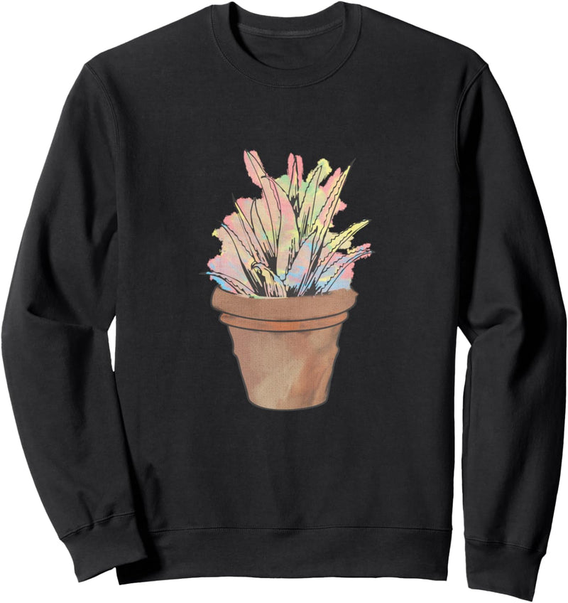 Botanische Sukkulente Abstrakte Kunst Pflanzer Garten Sweatshirt