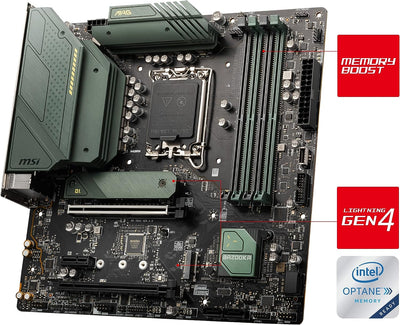 MSI MAG B660M BAZOOKA DDR4 Mainboard Micro-ATX - unterstützt Intel Core Prozessoren 12. Generation,