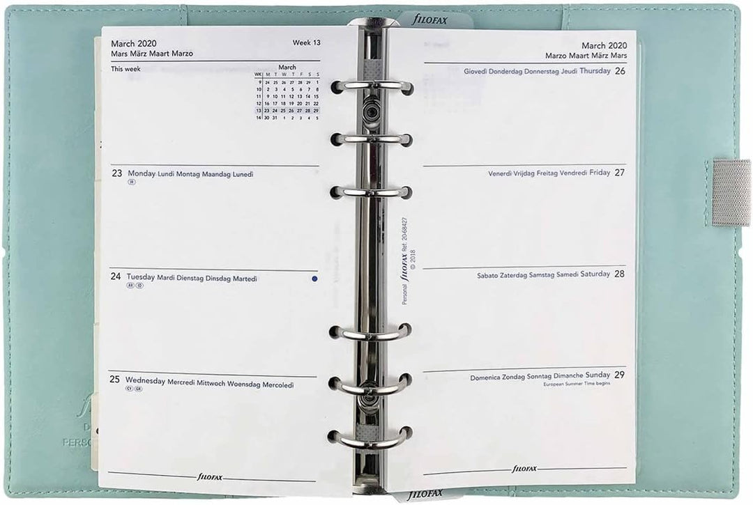 Filofax 2020 - Persönlicher Grössen Weiche Abdeckung Organizer - Ente Ei Duck Egg, Duck Egg