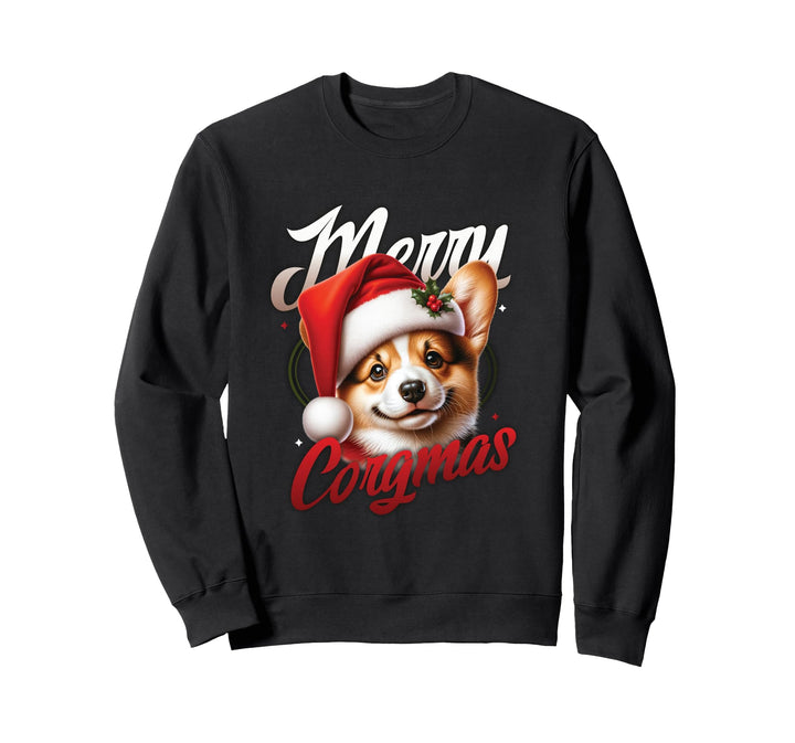 Frohe Corgmas Corgi trägt Weihnachtsmütze Corgi Weihnachten Sweatshirt