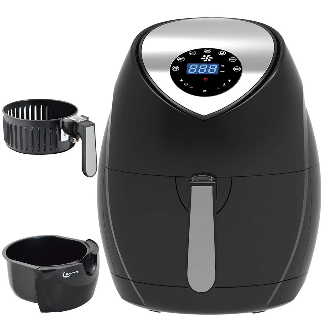 FRITTEUSE OHNE FETT HEISSLUFT-FRITTEUSE DIGITAL MULTI FRITTEUSE HEISSLUFT ECO-AIR-PROFI DC-1400W-1 s