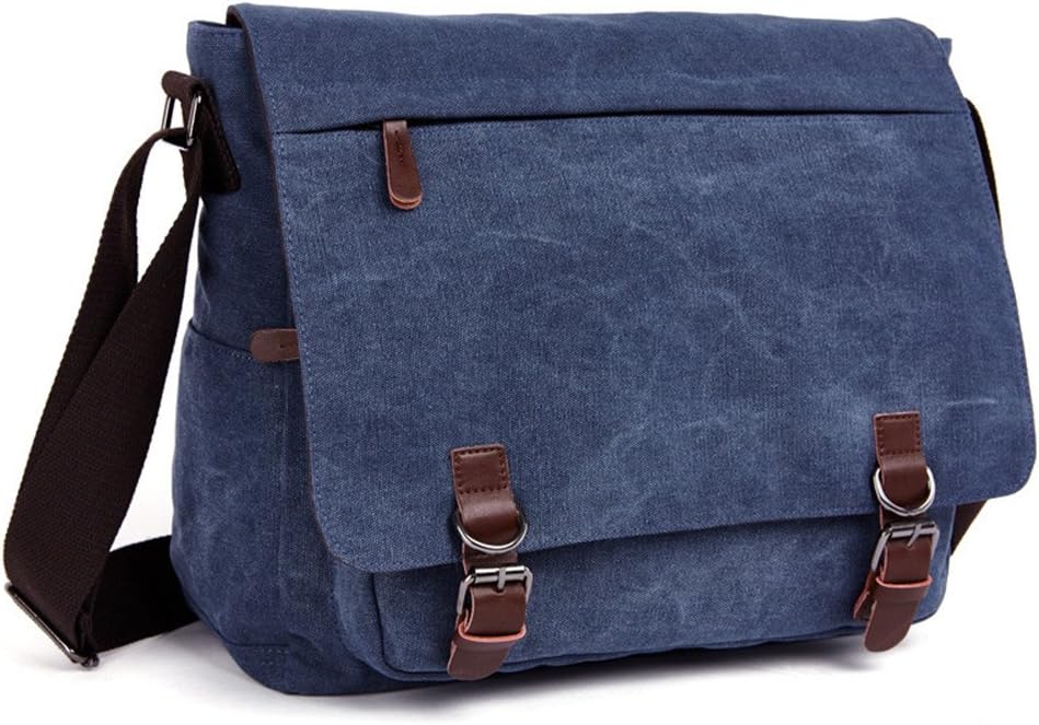 LOSMILE Umhängetasche Herren Schultertasche 16 Zoll Kuriertasche Canvas Laptop Tasche Messenger Bag