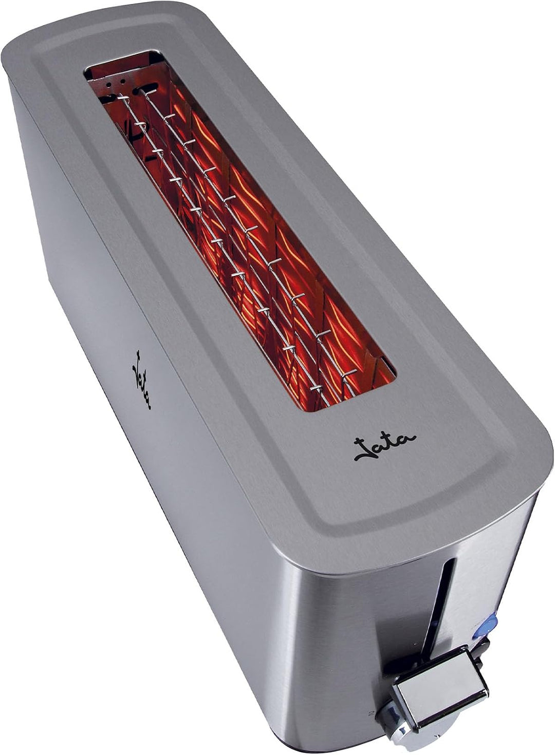 Jata TT1043 Breitschlitz-Toaster, Edelstahl, Grau Modern, Modern