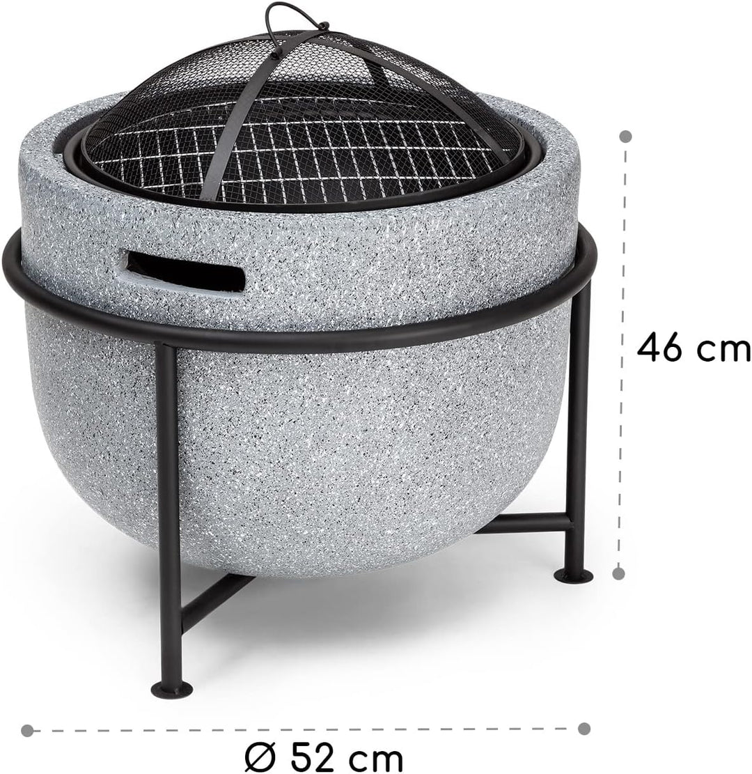 Blumfeldt Feuerschale, Tragbare Feuerstelle Outdoor, Feuerschalen für den Garten, Terrasse & Camping