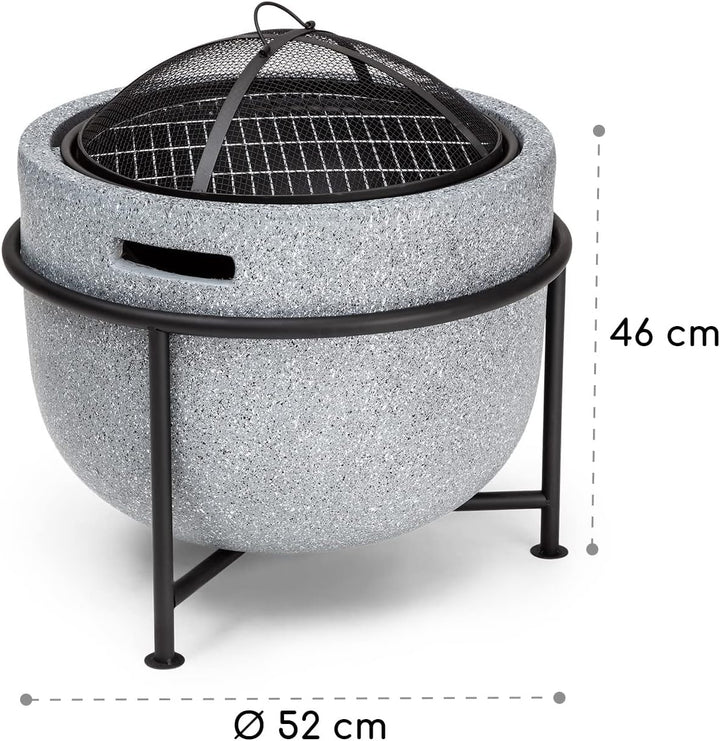 Blumfeldt Feuerschale, Tragbare Feuerstelle Outdoor, Feuerschalen für den Garten, Terrasse & Camping