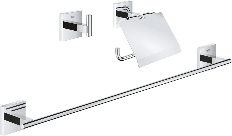 GROHE Start Cube - Bad- Set 3-in-1 (verdeckte Befestigung, Material: Metall, langlebig), chrom, 4112