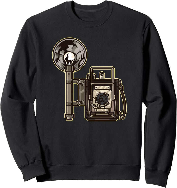 Retro Analog Kamera mit Blitz - Fotografie Sweatshirt