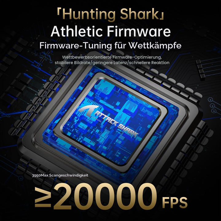 ATTACK SHARK X8 Ultimate Mouse for Large Hand, 65g Superlight, Nordic 54L15MCU, PixArt PAW3950MAX Ga