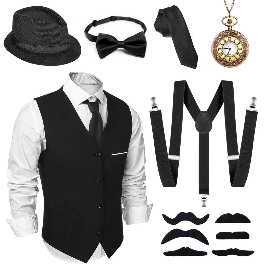 20er Jahre Kostüm Herren, FaschingsKostüme Männer, Mafia Karneval Kostüm Herren, Peaky Blinders Kost