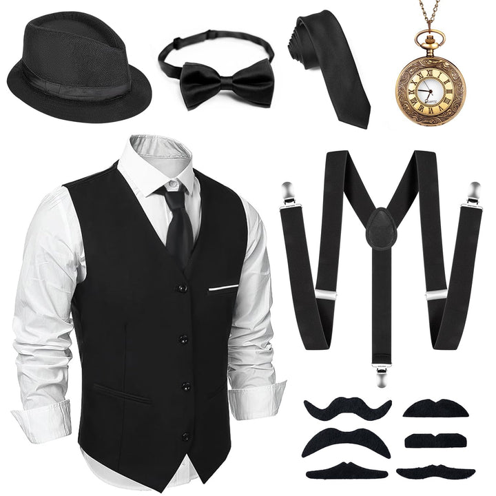 20er Jahre Kostüm Herren, FaschingsKostüme Männer, Mafia Karneval Kostüm Herren, Peaky Blinders Kost