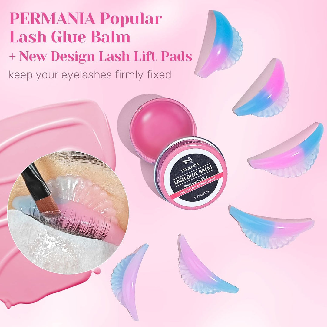 PERMANIA Wimpernlifting & Augenbrauen Lifting Set – Lash Lift Kit für Zuhause & Salon, DIY Lash Lift