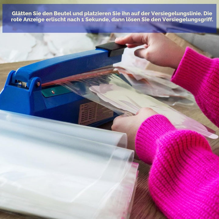 Heisssiegelgerät, 200mm Folienschweissgerät, Bag Sealer, Mini Folienschweissgerät, Plastiktüten Tüte