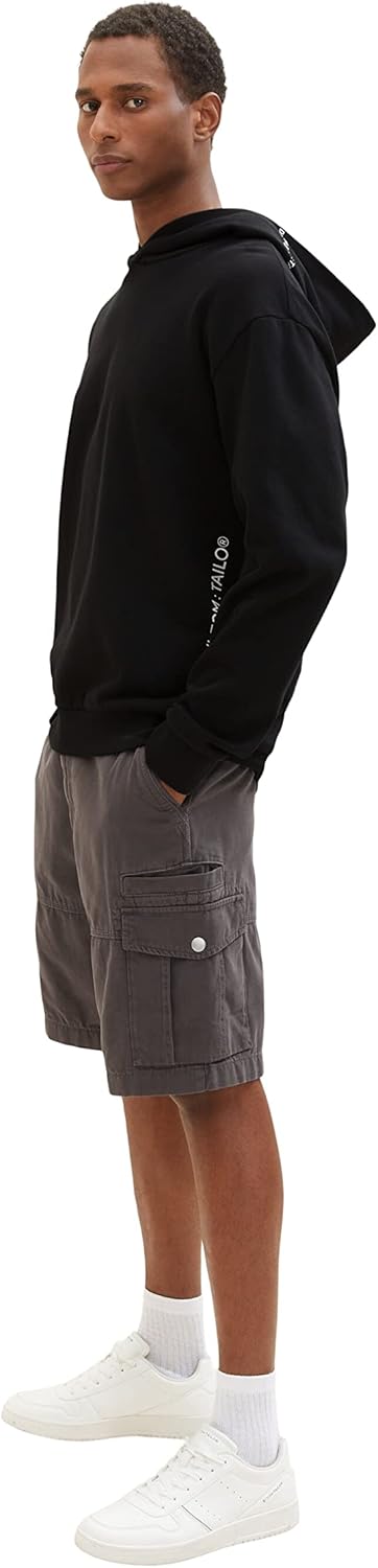 TOM TAILOR Herren Relaxed Fit Cargo Shorts 29 10899 - Tarmac Grey, 29 10899 - Tarmac Grey