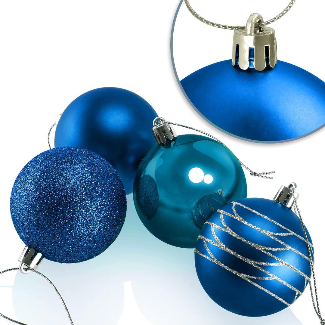 com-four® 20x Weihnachtskugeln, Christbaumkugeln bruchsicher aus Kunststoff für Weihnachten, Baumsch