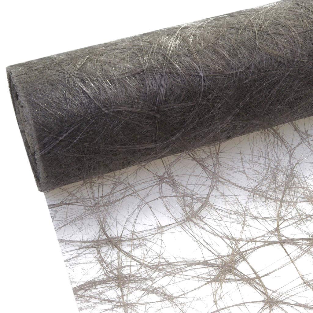Sizoweb Tischband - 25 Meter Rolle + 100 Deko Herzen Gratis (30cm Breite, in Anthrazit) 30cm Anthraz