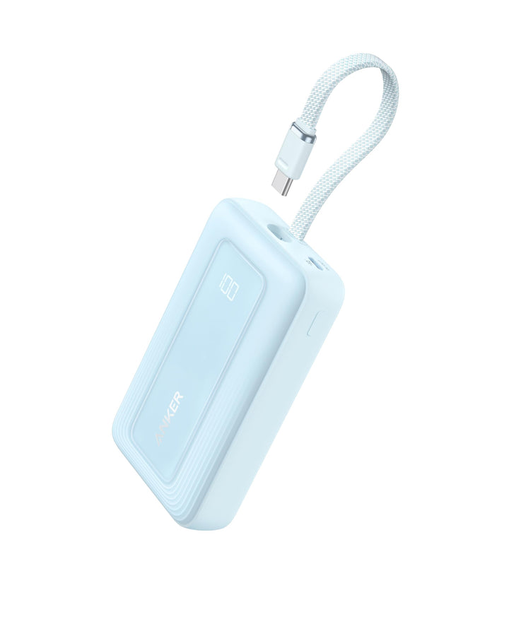 Anker Zolo Powerbank (2025 Upgrade), 20000mAh, 30W High-Speed-Ladegerät mit integriertem USB-C Kabel