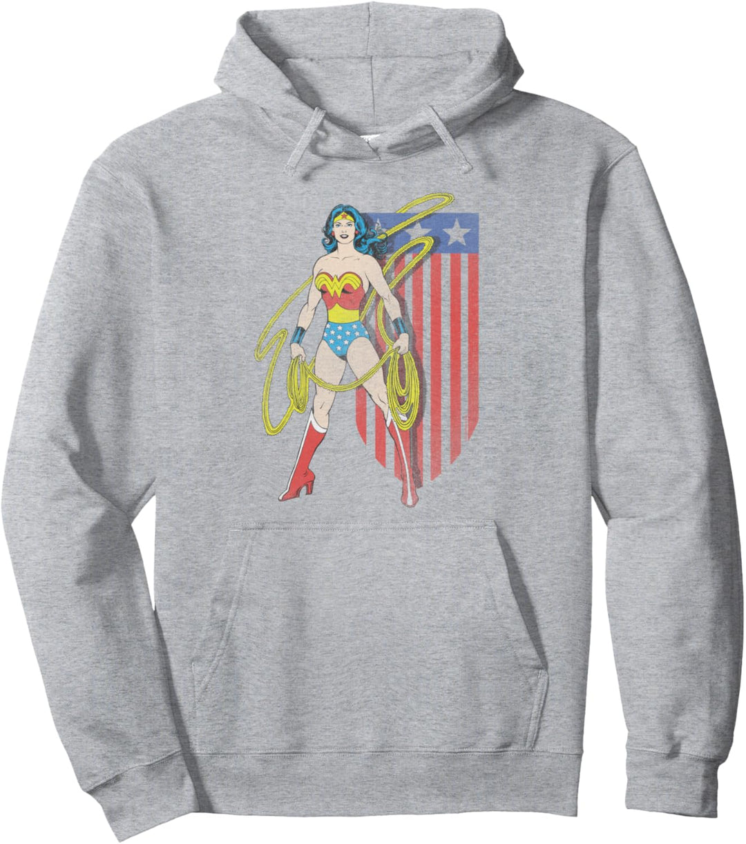 Wonder Woman USA Banner Pullover Hoodie