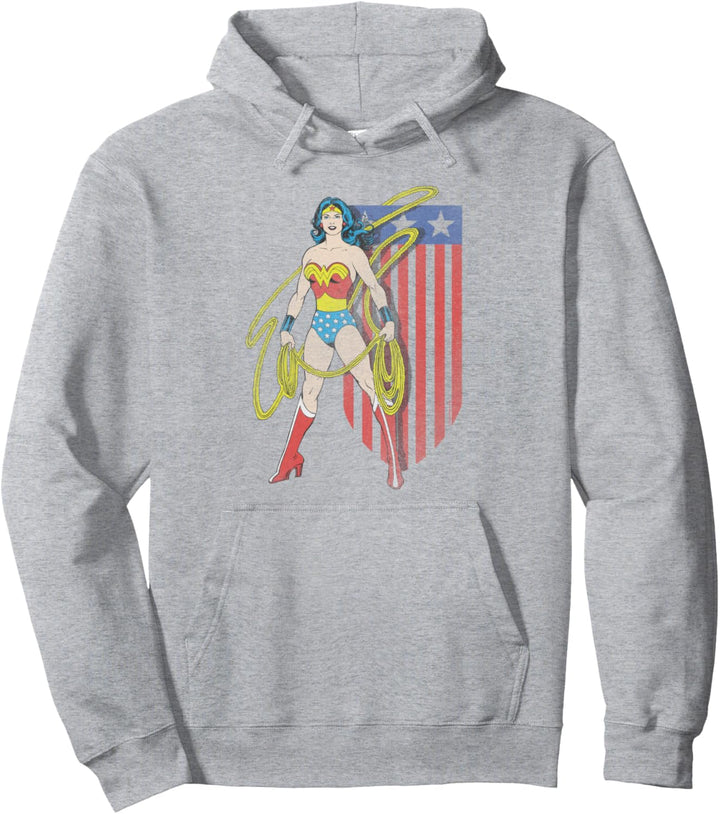 Wonder Woman USA Banner Pullover Hoodie