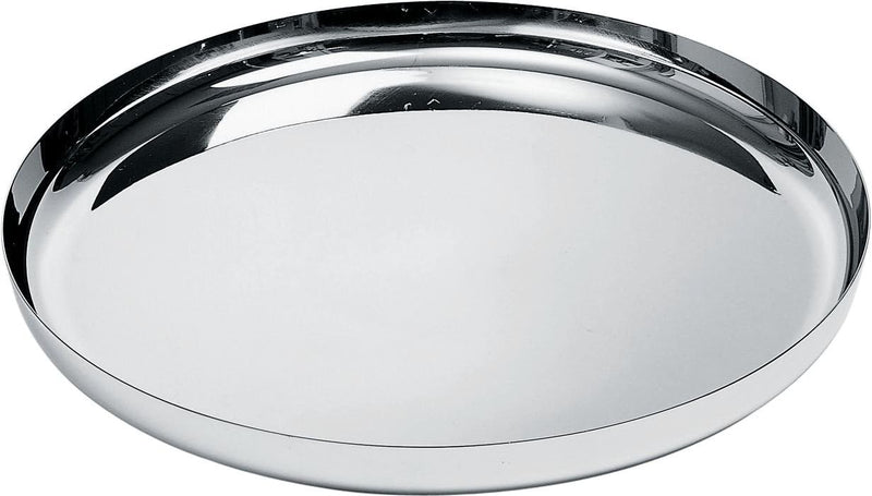 Alessi Platte, RUND, Edelstahl, Silber, 23.5 x 38 x 13.5 cm, Silber