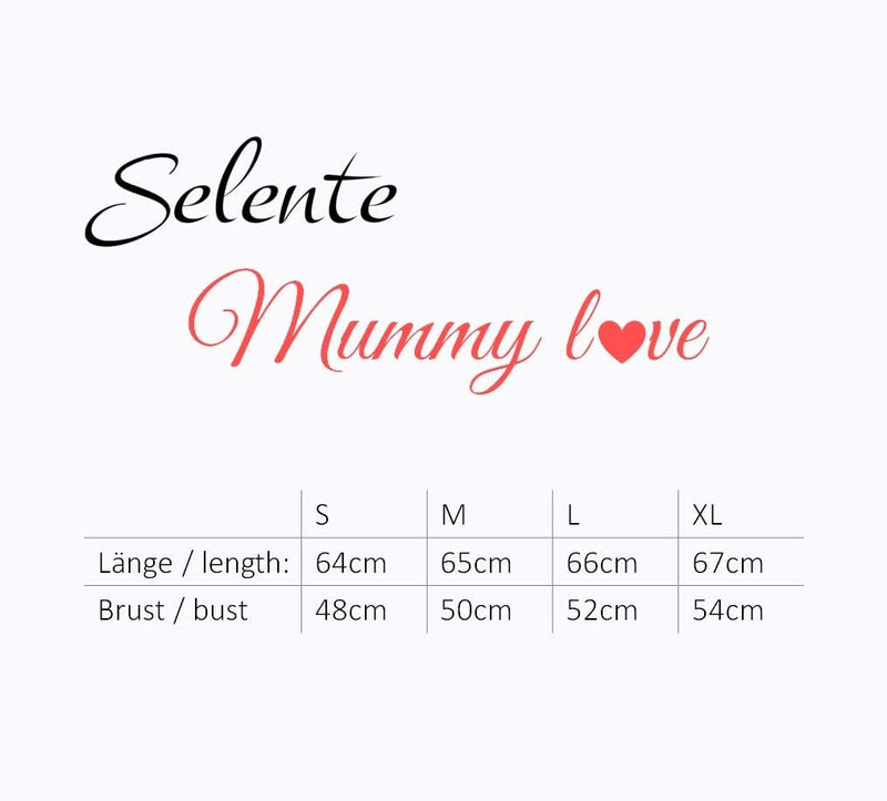 Selente Mummy Love Damen Kapuzenpullover/Langarmshirt zum Stillen und als Umstandsmode (Made in EU)
