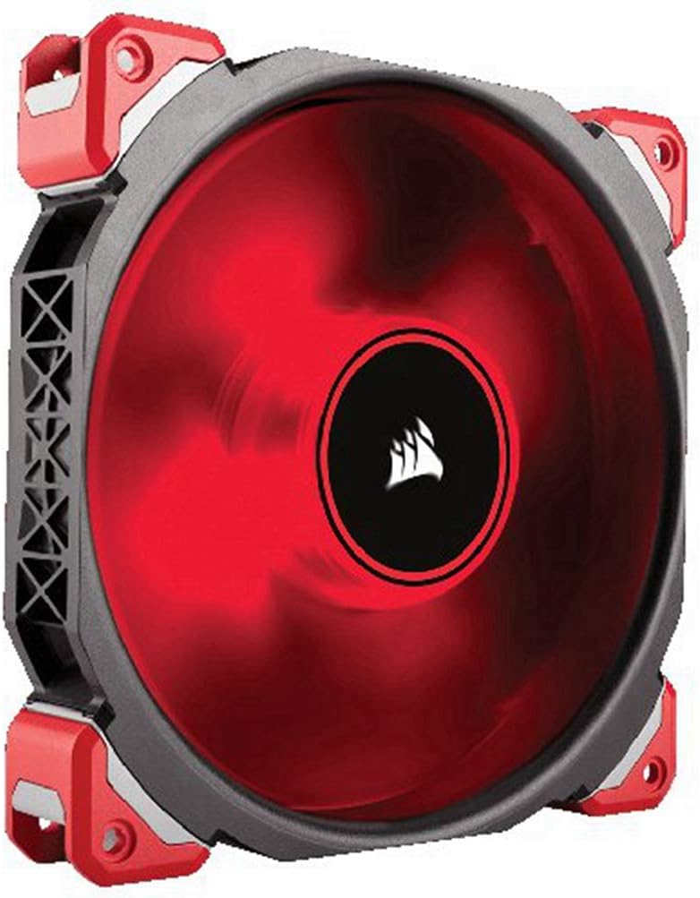 Corsair ML140 Pro LED PC-Gehäuselüfter (140 mm, mit Premium Magnetschwebetechnik, Rot LED, Single Pa