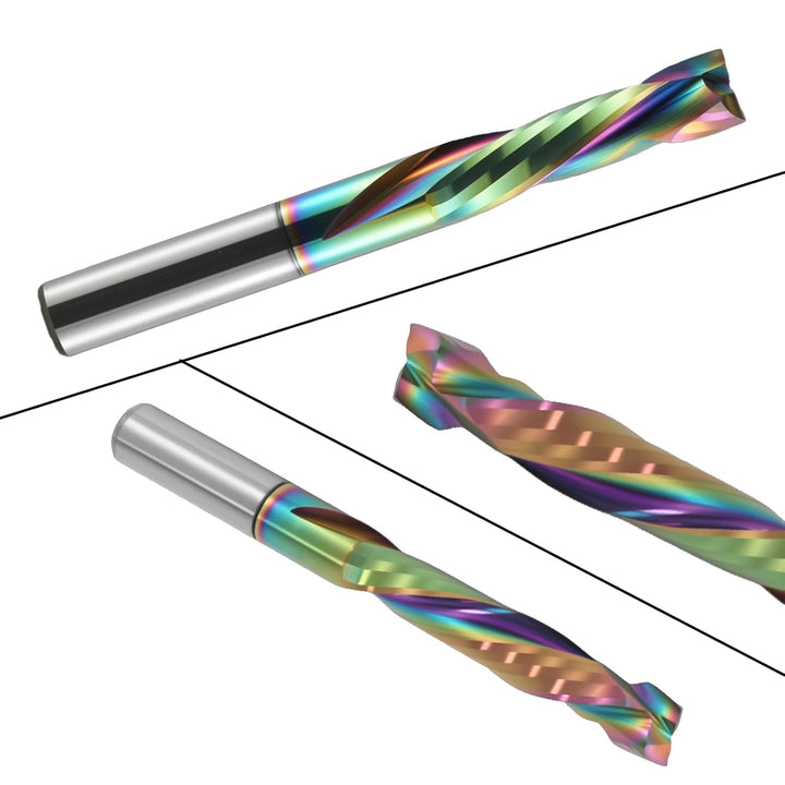 8mm Schaft Kompression CNC Fräser Schaftfräser , 2-Flöte Spiralnutfräser mit DLC Beschichtung 25mm S