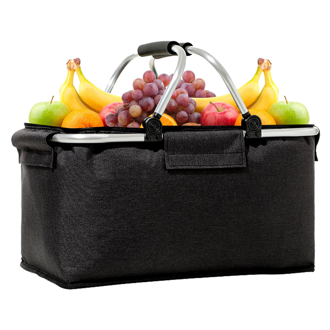 Einkaufskorb Faltbar 18,5L mit Lsolierung Faltbarer Einkaufskorb Gross Picknickkorb Kühlkorb Einkauf