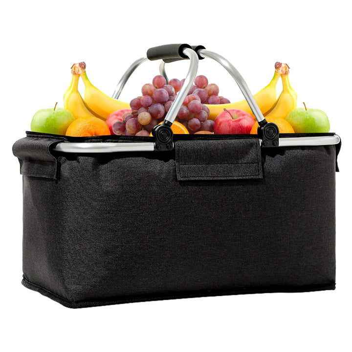 Einkaufskorb Faltbar 18,5L mit Lsolierung Faltbarer Einkaufskorb Gross Picknickkorb Kühlkorb Einkauf