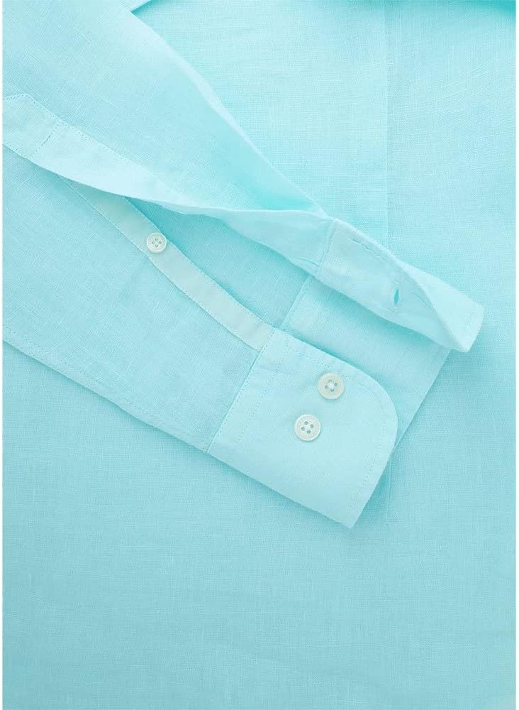 Hackett London Herren Garment Dyed Linen K Hemd XS Mint, XS Mint
