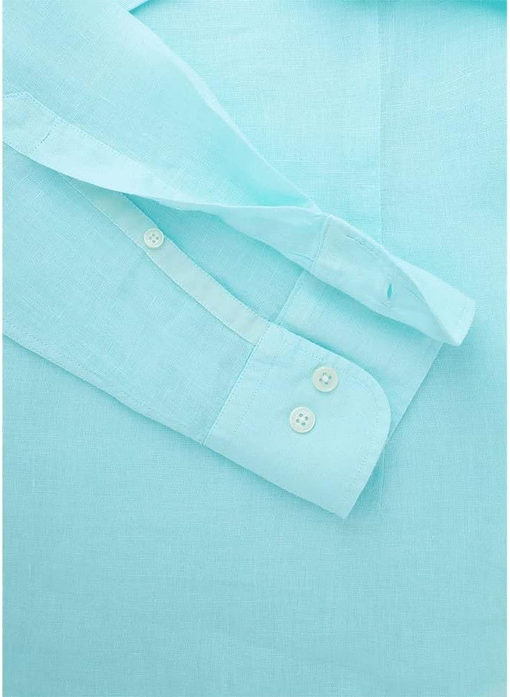 Hackett London Herren Garment Dyed Linen K Hemd XS Mint, XS Mint
