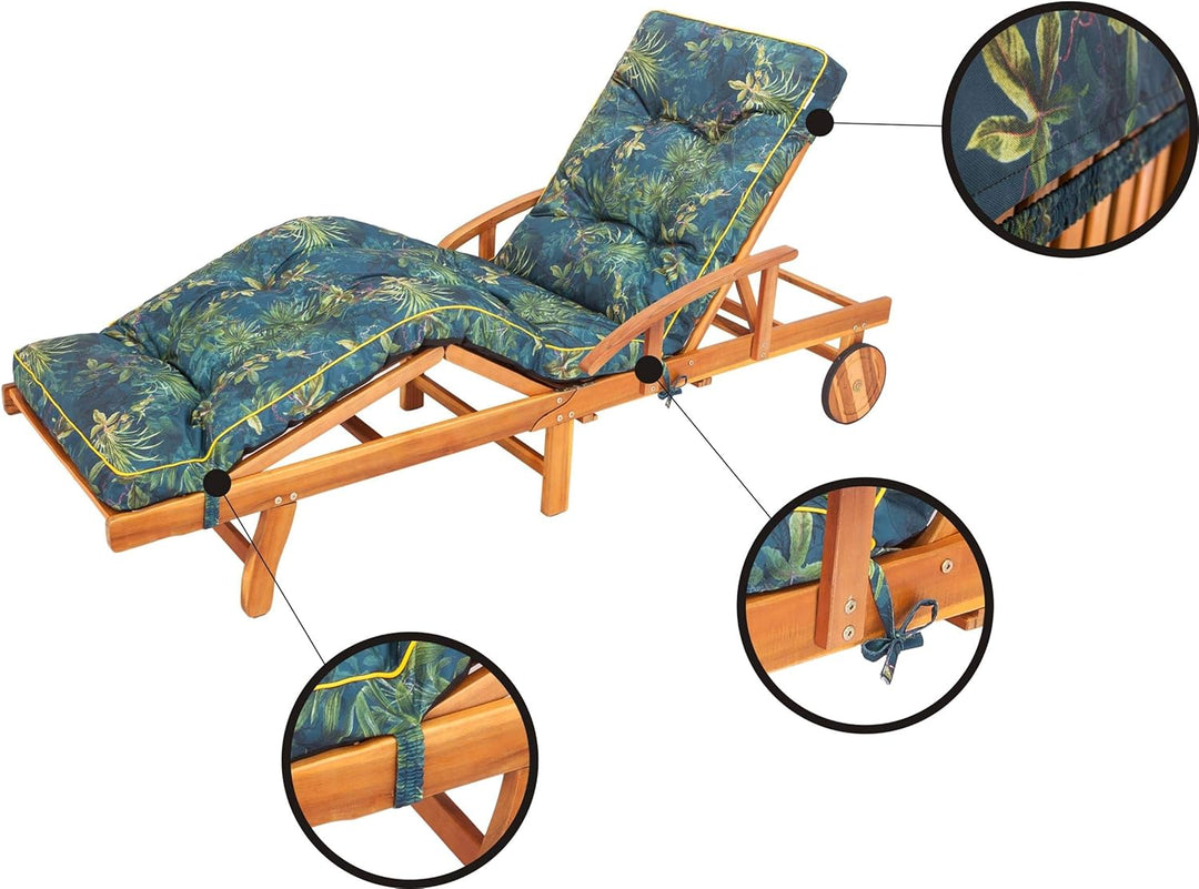 Liegenauflage, Auflage für Gartenliege 200 x 55 x 8 cm, Auflagen für Deckchair, Polsterauflage für S