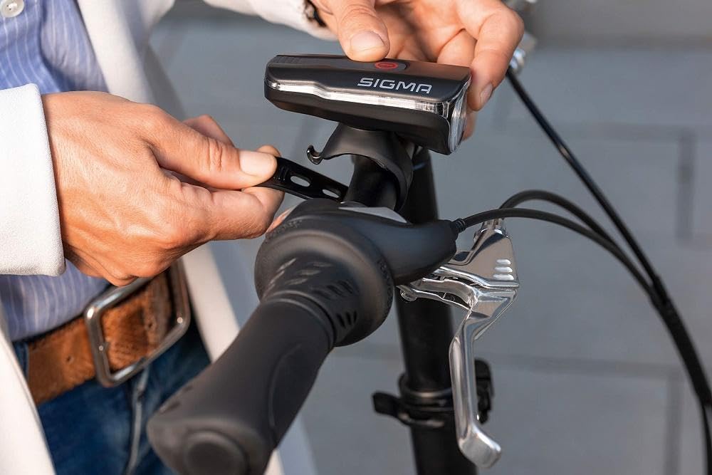 SIGMA Fahrradbeleuchtung Set Aura 60 USB/Nugget II | StVZO zugelassenes, akkubetriebenes Vorderlicht