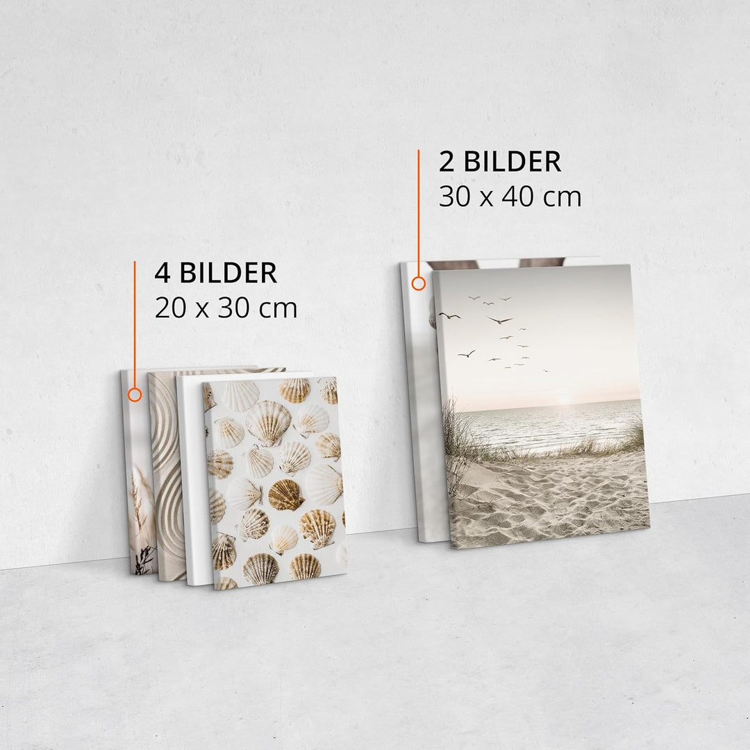 Muralo - Wandbilder Set - Leinwand Bilder Aufhängefertig in Boho Stil - das Leinwandbilder - Bilder
