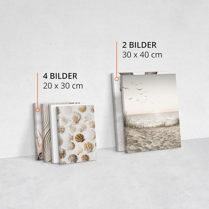 Muralo - Wandbilder Set - Leinwand Bilder Aufhängefertig in Boho Stil - das Leinwandbilder - Bilder