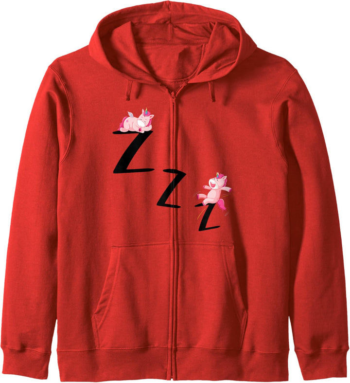 Schlaf-Pyjama-Oberteil mit Einhorn-Schlafenszeit Kapuzenjacke
