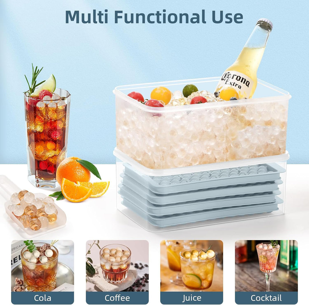 WIBIMEN Mini Eiswürfelformen, Verbesserte Runde Eiswürfelform, 104 x 4 Stück kleine Eiswürfel zum Kü