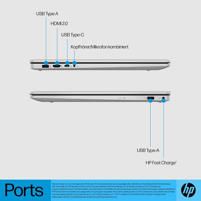 HP Laptop | 17,3 Zoll (43,9 cm) FHD IPS Display | AMD Ryzen 5 7520U | 8GB RAM | 512GB SSD | AMD Rade