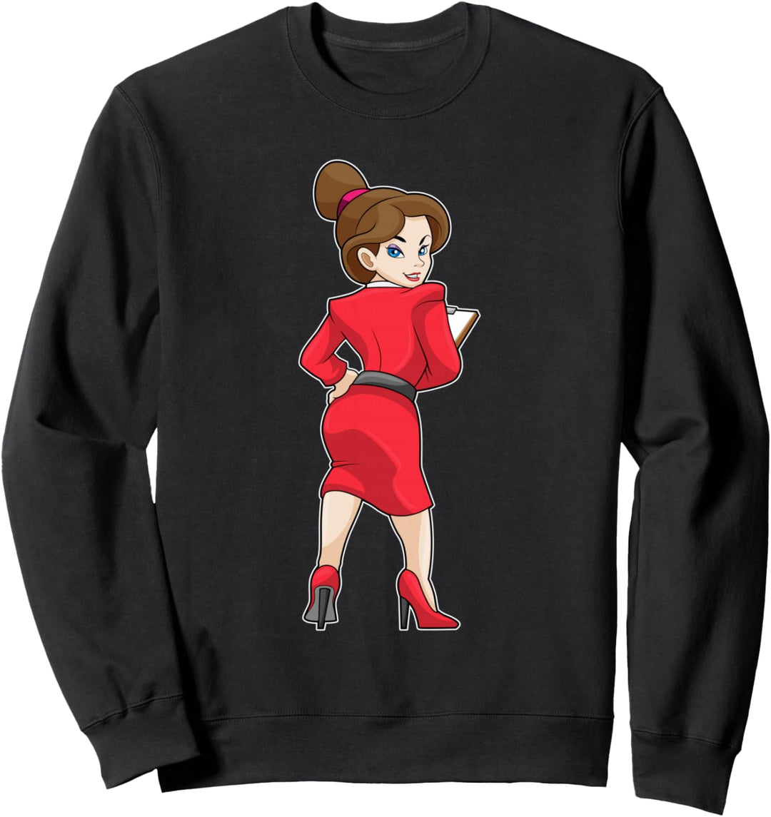 Sekretärin Rotes Kleid Sweatshirt
