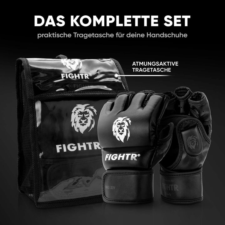 FIGHTR® Profi MMA Handschuhe für Grappling Sparring Training, Kickboxen Kampfsport Muay Thai Boxsack
