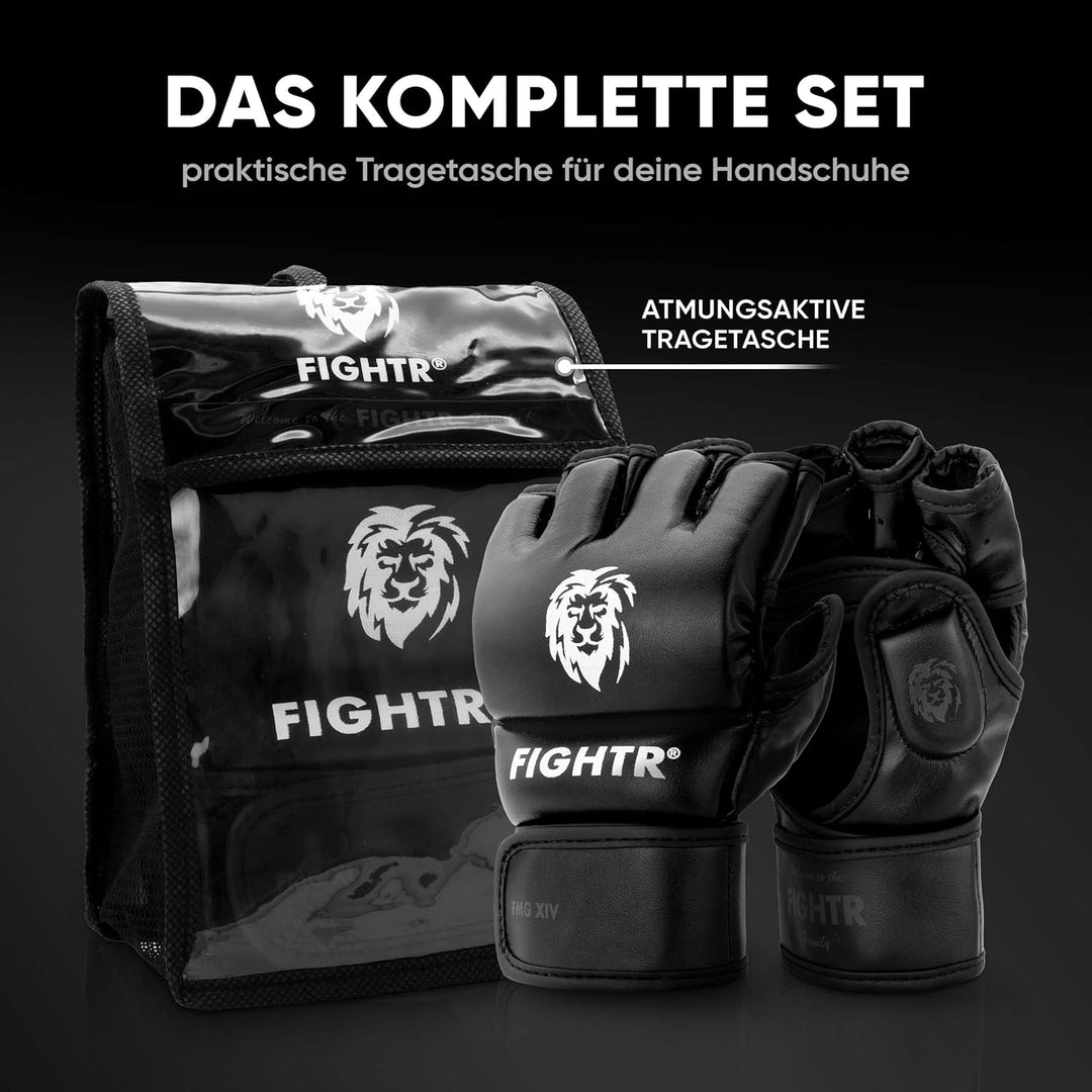 FIGHTR® Profi MMA Handschuhe für Grappling Sparring Training, Kickboxen Kampfsport Muay Thai Boxsack